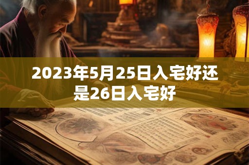 2023年5月25日入宅好还是26日入宅好