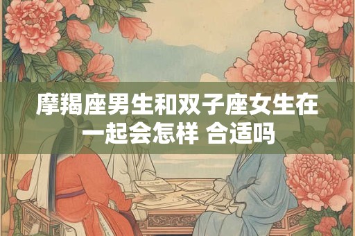 摩羯座男生和双子座女生在一起会怎样 合适吗