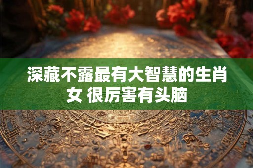 深藏不露最有大智慧的生肖女 很厉害有头脑