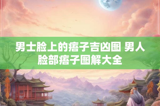 男士脸上的痦子吉凶图 男人脸部痦子图解大全