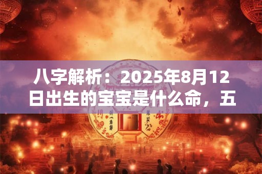 八字解析：2025年8月12日出生的宝宝是什么命，五行缺什么