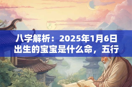 八字解析：2025年1月6日出生的宝宝是什么命，五行缺什么