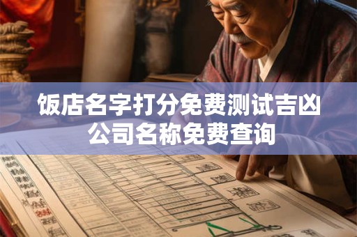 饭店名字打分免费测试吉凶 公司名称免费查询