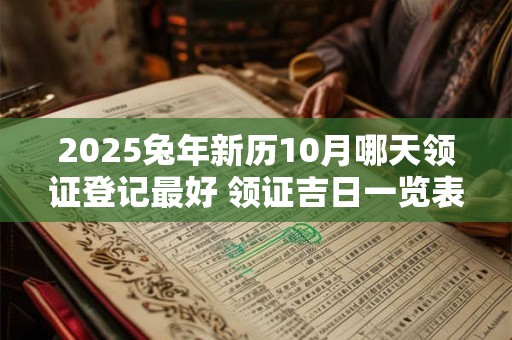 2025兔年新历10月哪天领证登记最好 领证吉日一览表