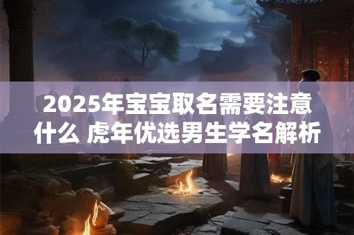 2025年宝宝取名需要注意什么 虎年优选男生学名解析