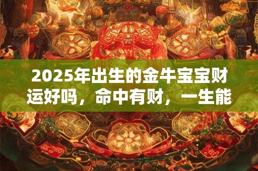 2025年出生的金牛宝宝财运好吗，命中有财，一生能够衣食无忧