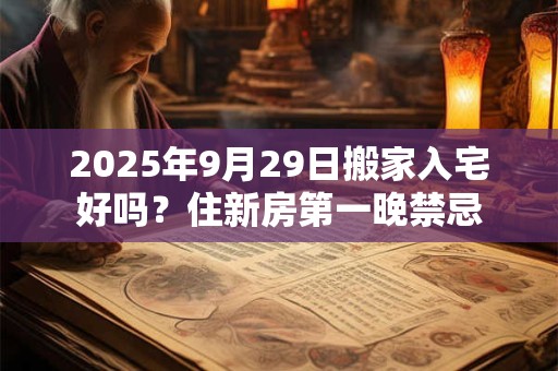 2025年9月29日搬家入宅好吗？住新房第一晚禁忌
