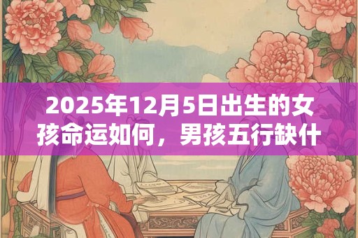 2025年12月5日出生的女孩命运如何，男孩五行缺什么