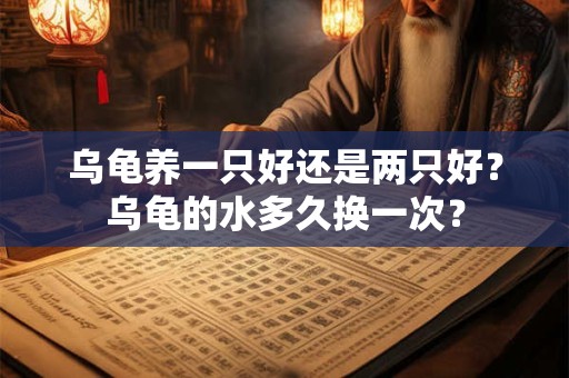 乌龟养一只好还是两只好？乌龟的水多久换一次？