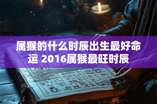 属猴的什么时辰出生最好命运 2016属猴最旺时辰
