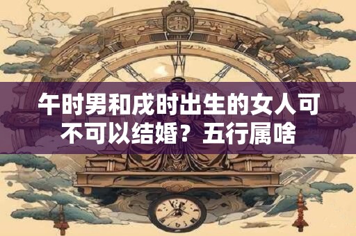午时男和戌时出生的女人可不可以结婚？五行属啥