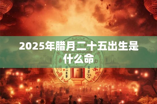 2025年腊月二十五出生是什么命 2025年腊月二十五出生是什么命