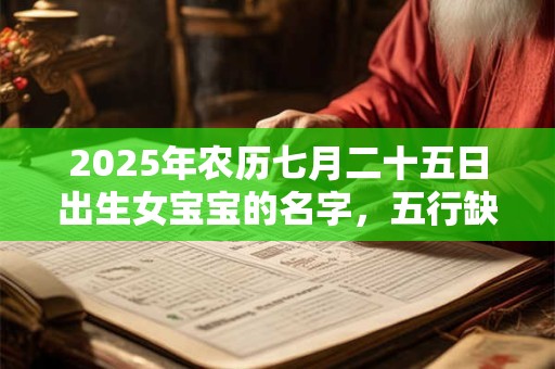 2026年农历七月二十五日出生女宝宝的名字，五行缺什么？