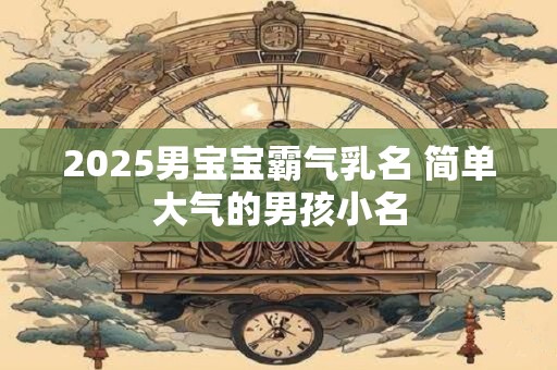 2025男宝宝霸气乳名 简单大气的男孩小名