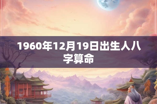 1960年12月19日出生人八字算命