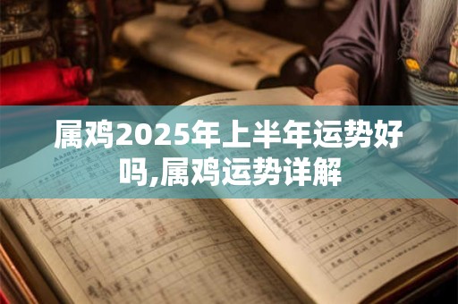 属鸡2025年上半年运势好吗,属鸡运势详解