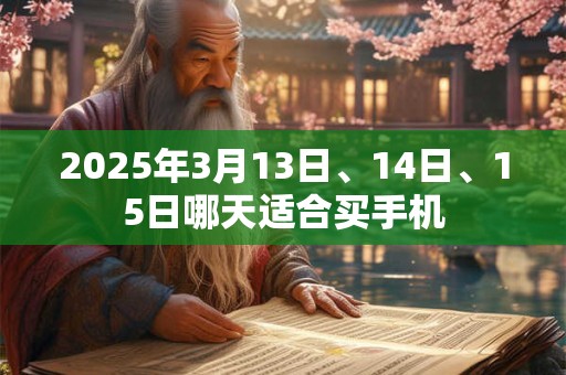 2025年3月13日、14日、15日哪天适合买手机