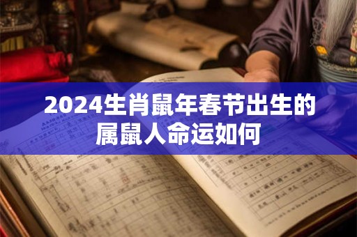 2024生肖鼠年春节出生的属鼠人命运如何
