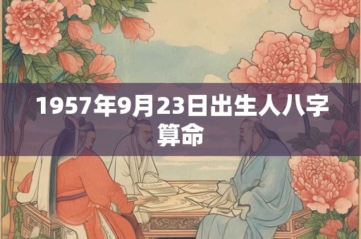 1957年9月23日出生人八字算命