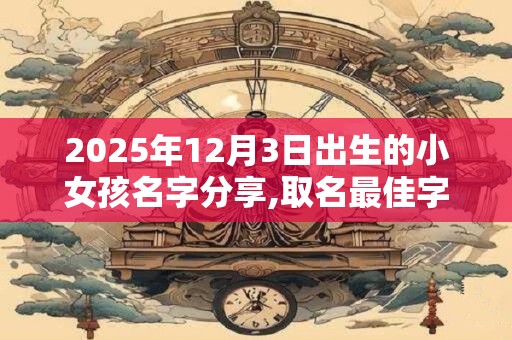 2025年12月3日出生的小女孩名字分享,取名最佳字