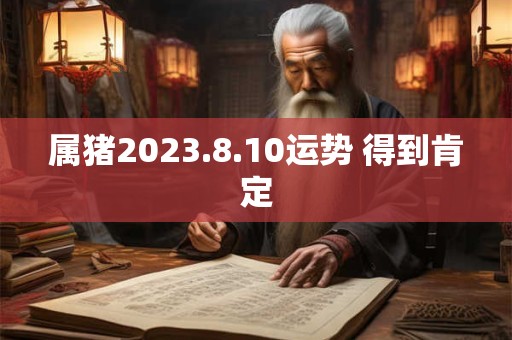 属猪2023.8.10运势 得到肯定
