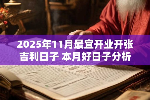 2025年11月最宜开业开张吉利日子 本月好日子分析