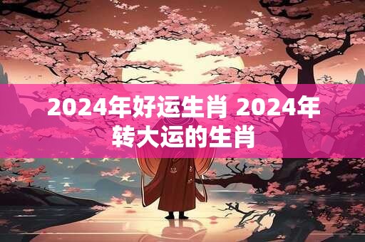 2024年好运生肖 2024年转大运的生肖