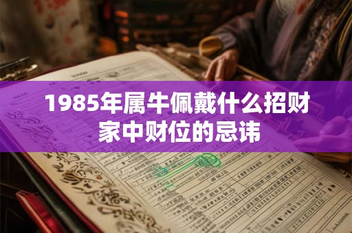 1985年属牛佩戴什么招财 家中财位的忌讳