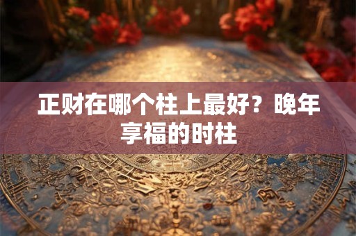正财在哪个柱上最好？晚年享福的时柱
