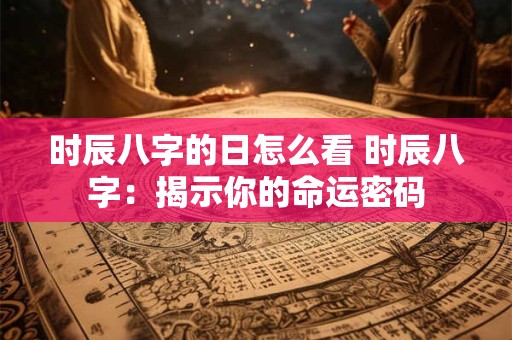 时辰八字的日怎么看 时辰八字：揭示你的命运密码