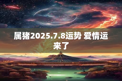 属猪2025.7.8运势 爱情运来了