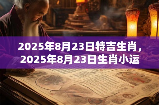 2025年8月23日特吉生肖，2025年8月23日生肖小运播报