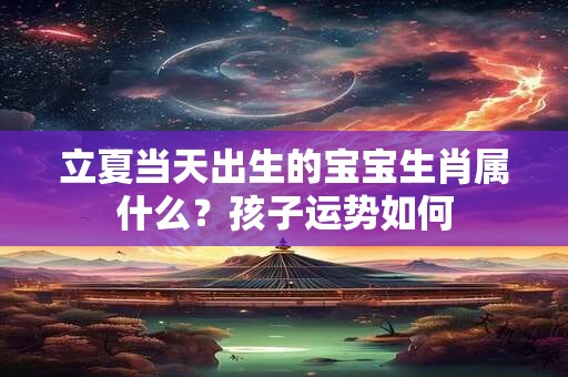 立夏当天出生的宝宝生肖属什么?孩子运势如何 立夏当天出生的宝宝生肖属什么?孩子运势如何