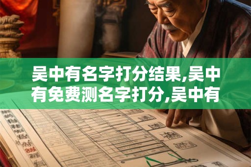 吴中有名字打分结果,吴中有免费测名字打分,吴中有周易免费测名字打分