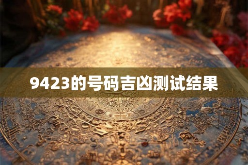 9423的号码吉凶测试结果