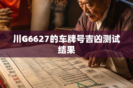 川G6627的车牌号吉凶测试结果