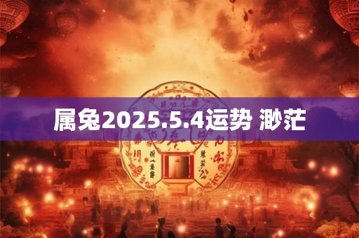 属兔2025.5.4运势 渺茫