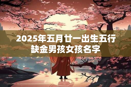 2025年五月廿一出生五行缺金男孩女孩名字