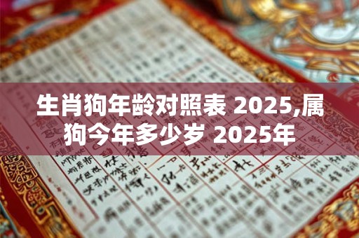生肖狗年龄对照表 2025,属狗今年多少岁 2025年