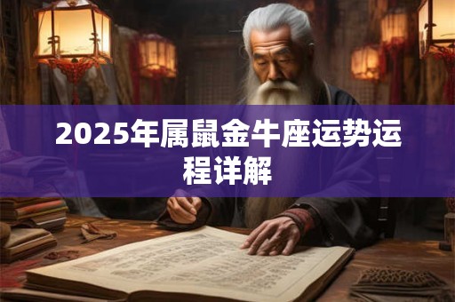 2026年属鼠金牛座运势运程详解