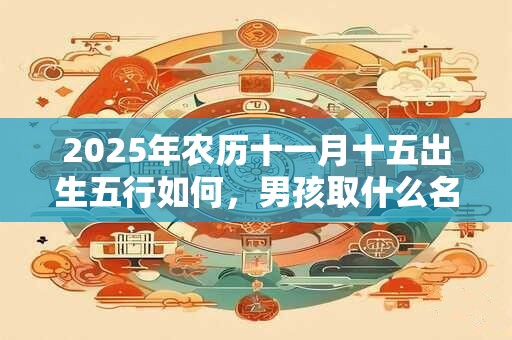 2025年农历十一月十五出生五行如何，男孩取什么名字寓意好？