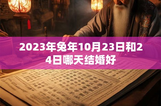2023年兔年10月23日和24日哪天结婚好