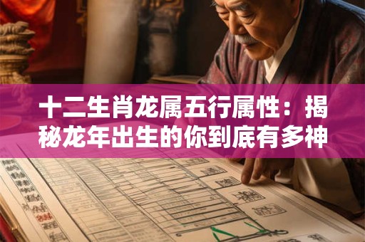 十二生肖龙属五行属性：揭秘龙年出生的你到底有多神秘