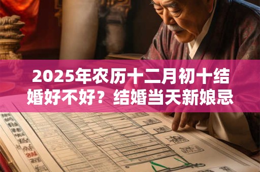 2026年农历十二月初十结婚好不好？结婚当天新娘忌讳什么？