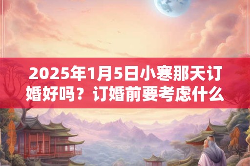 2025年1月5日小寒那天订婚好吗？订婚前要考虑什么？