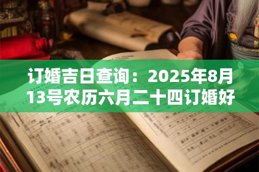 订婚吉日查询：2025年8月13号农历六月二十四订婚好吗