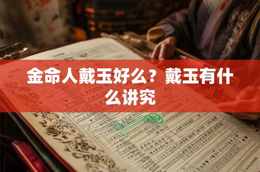 金命人戴玉好么？戴玉有什么讲究