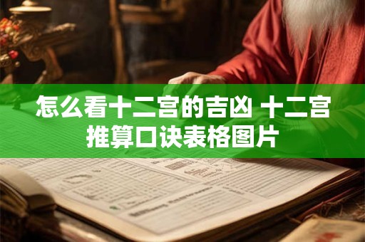 怎么看十二宫的吉凶 十二宫推算口诀表格图片