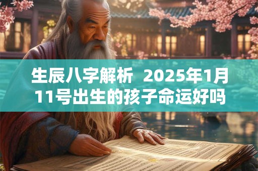 生辰八字解析  2025年1月11号出生的孩子命运好吗