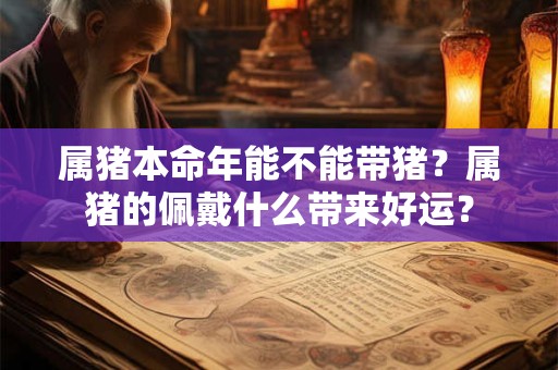 属猪本命年能不能带猪？属猪的佩戴什么带来好运？
